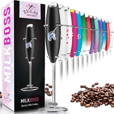 ZULAY KITCHEN POWERFUL MILK FROTHER FOR COFFEE WITH UPGRADED TITANIUM MOTOR 
