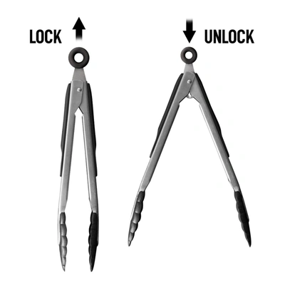 Zulay Kitchen Premium Set Of Stainless Steel Tongs For Cooking, Grilling And Barbecue In Black