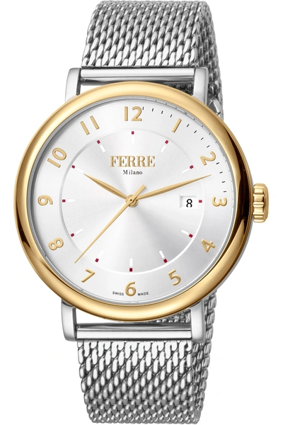 Shop Ferre Milano Men's Fashion 43mm Quartz Watch In Gold