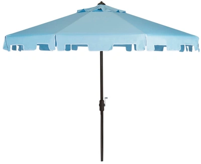 Shop Safavieh Zimmerman 11ft Market Umbrella In Blue