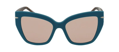 Shop Mita Venezia 88e Cat Eye Sunglasses In Blue