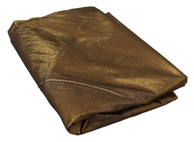 Shop Dolce & Gabbana Blend Shawl Wrap Metallic Women's Scarf In Gold