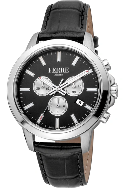 Shop Ferre Milano Men's Fashion 44mm Quartz Watch In Silver