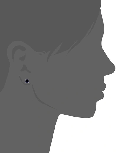 Vir Jewels Black Diamond Stud Earrings .925 Sterling Silver Round With Rhodium Push Backs