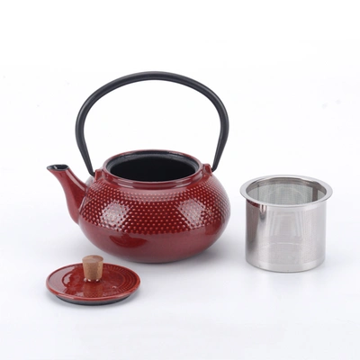 Minimal Enameled Cast Iron Teapot - Sakura In Multi