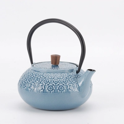 Shop Minimal Enameled Cast Iron Teapot - Sakura In Multi