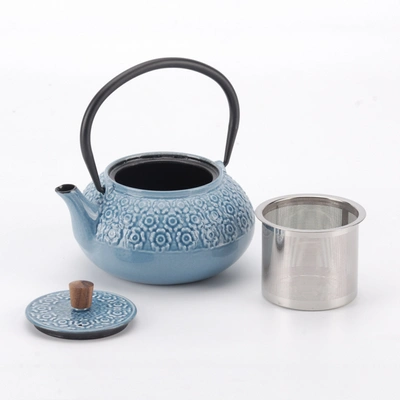 Shop Minimal Enameled Cast Iron Teapot - Sakura In Multi