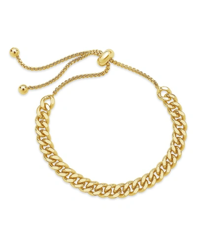 Shop Sterling Forever Chain Link Bolo Bracelet In Gold