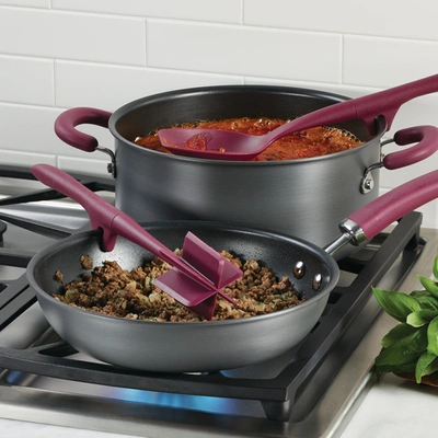Rachael Ray Lazy 3pc Kitchen Utensil Set In Red