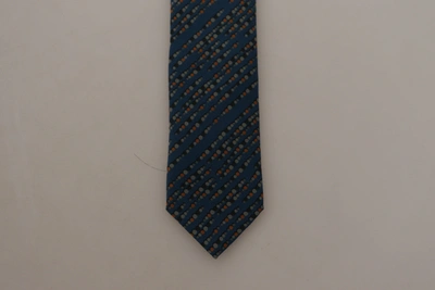 Shop Dolce & Gabbana Circle Fantasy Print Silk Adjustable Accessory Men's Tie In Blue