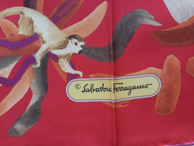 Ferragamo Salvatore  Women's 587017 Print Silk Scarf In Multi