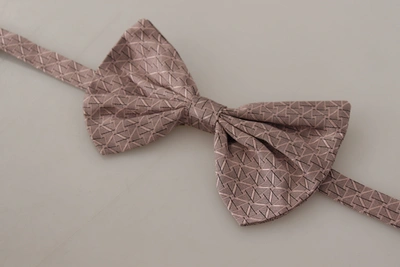 Shop Dolce & Gabbana Fantasy Print Adjustable Neck Papillon Bow Men's Tie In Grey