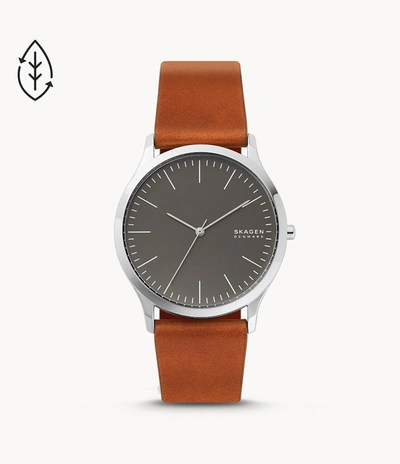 Shop Skagen Men's Jorn Three-hand, Stainless Steel Watch In Brown