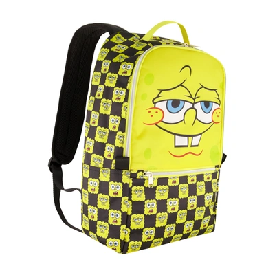 Shop Concept One Spongebob Checkered Big Face Backpack In Yellow