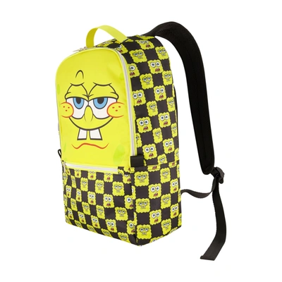 Shop Concept One Spongebob Checkered Big Face Backpack In Yellow