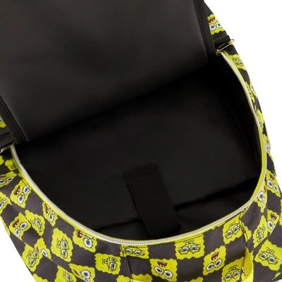 Shop Concept One Spongebob Checkered Big Face Backpack In Yellow