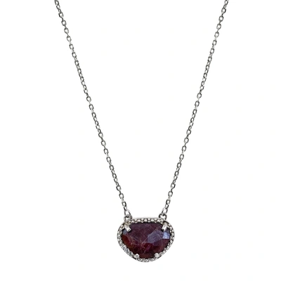 Adornia Fine Sterling Silver Birthstone Halo Pendant Necklace In Multi