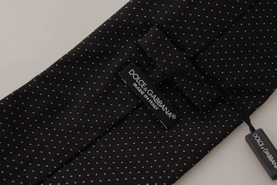 Shop Dolce & Gabbana Polka Dots Silk Adjustable Men's Tie In Black