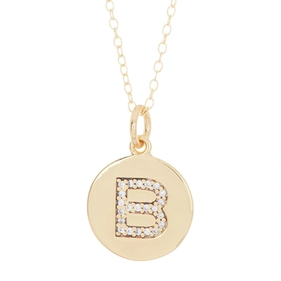 Adornia Initial Circle Disc Necklace Gold In Multi