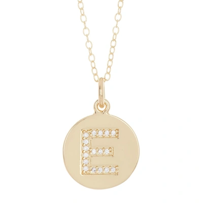 Adornia Initial Circle Disc Necklace Gold In Multi