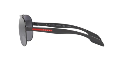 Shop Prada Linea Rossa 0ps 53ps Aviator Polarized Sunglasses In Grey