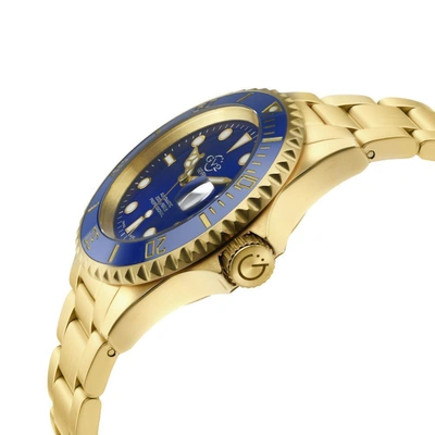 Shop Gv2 Liguria Men's Watch Blue Dial Gold Bracelet