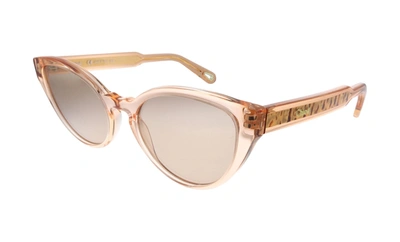 Shop Chloé Ce757s Coral Cat Eye Sunglasses In Pink