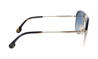 Carrera Ca Car A209 Gold Metal Pilot Sunglasses Blue Gradient Lens In Blue