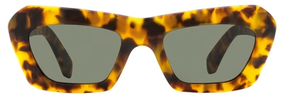 Shop Retrosuperfuture Unisex Modern Cat Eye Sunglasses Zenya Nzh Spotted Havana 53mm In Yellow
