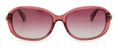 Shop Kate Spade Izabella/g/s 0lhf Oval Sunglasses In Purple