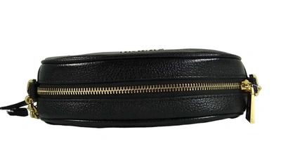 Michael Kors Jet Set Charm Small Pebbled Leather Oval Camera Crossbody Bag In Black