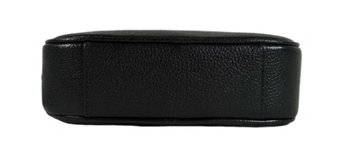 Michael Kors Jet Set Charm Small Pebbled Leather Oval Camera Crossbody Bag In Black