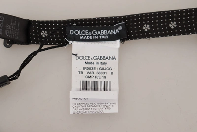 Shop Dolce & Gabbana Polka Dots Silk Neck Papillon Men's Tie In Black