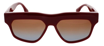 Shop Victoria Beckham Vb603s 604 Rectangle Sunglasses In Red