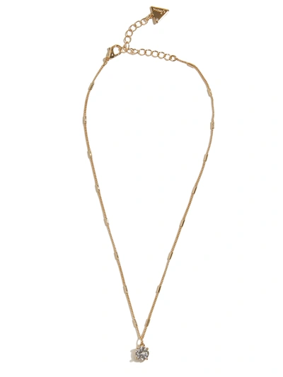 Guess Factory Cubic Zirconia Pendant Necklace In Gold