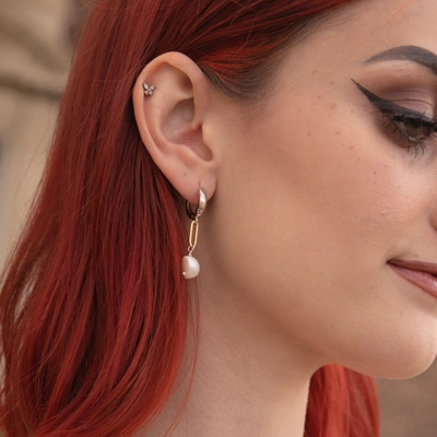 Joey Baby Sake Earrings In White