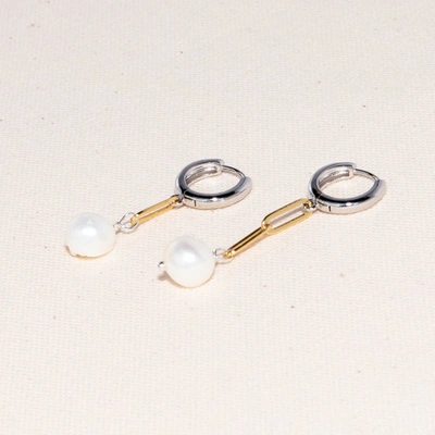 Joey Baby Sake Earrings In White