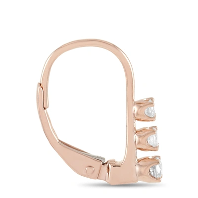 Non Branded Lb Exclusive 14k Rose Gold 0.25ct Diamond Earrings