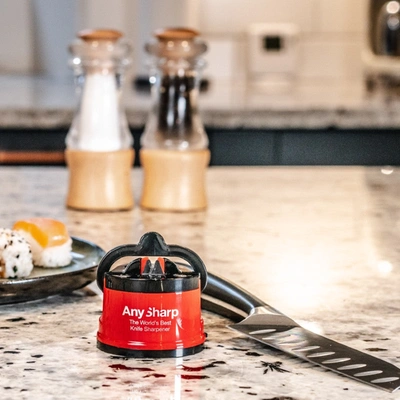 Anysharp Knife Sharpener - Pro In Red