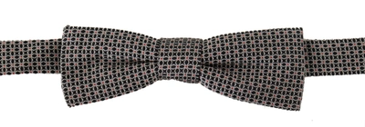 Shop Dolce & Gabbana Flower Pattern Silk Neck Papillon Men's Tie In Black