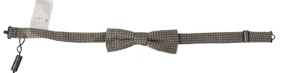 Shop Dolce & Gabbana Flower Pattern Silk Neck Papillon Men's Tie In Black