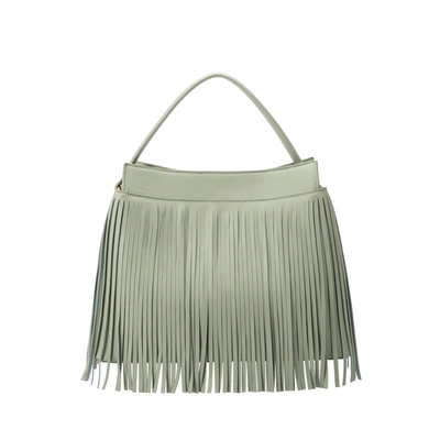 Shop Melie Bianco Anne Mint Recycled Vegan Top Handle Bag In White