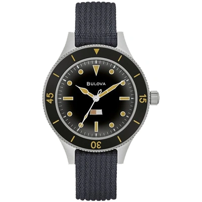 Shop Bulova Men's Mil Ships Black Dial Watch