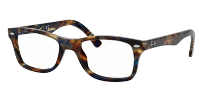 Shop Ray Ban 0rx5228 5711 Rectangle Eyeglasses In Blue