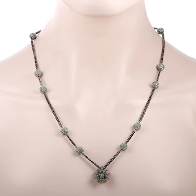 Shop Swarovski As Kalix Crystal Ruthenium-plated Pendant Necklace In Silver