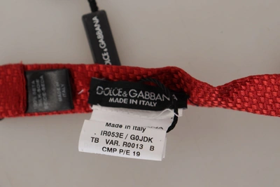 Shop Dolce & Gabbana 100% Silk Slim Adjustable Neck Papillon Men's Tie In Red