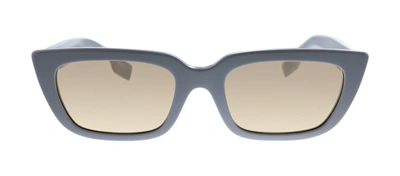 Shop Burberry Be 4321 388073 Rectangle Sunglasses In White