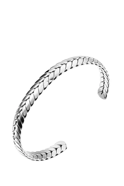 Shop Stephen Oliver Silver Textured Cuff Bangle