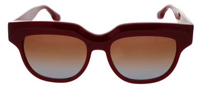 Shop Victoria Beckham Vb604s 604 Oval Sunglasses In Red