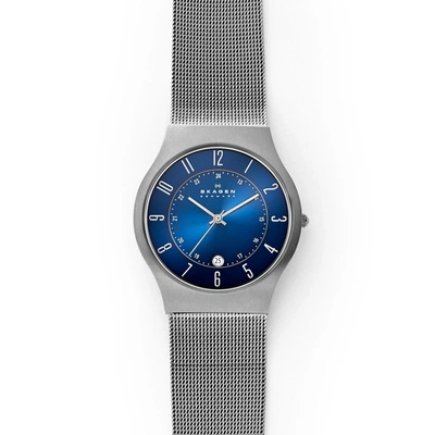 Shop Skagen Men's Sundby Titanium, Three-hand Date Charcoal Watch In Grey